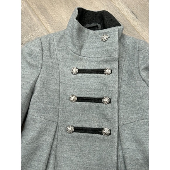 Rothschild Dress Coat & Hat Girls 2T Gray Military Style Double Breasted Winter - Picture 2 of 11